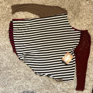 ZOOLOLOGY - CATNIP TOP WEED tan & beige NET SLEEVES size M